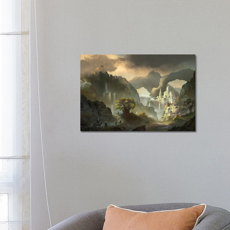 Shansatia Temple 1 Piece Wrapped Canvas Wall Art, 66.04 cm H x 45.72 cm W