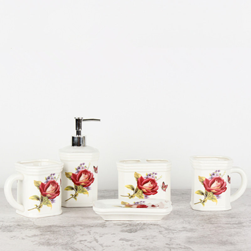 Ceramic Bathroom Accessories Set