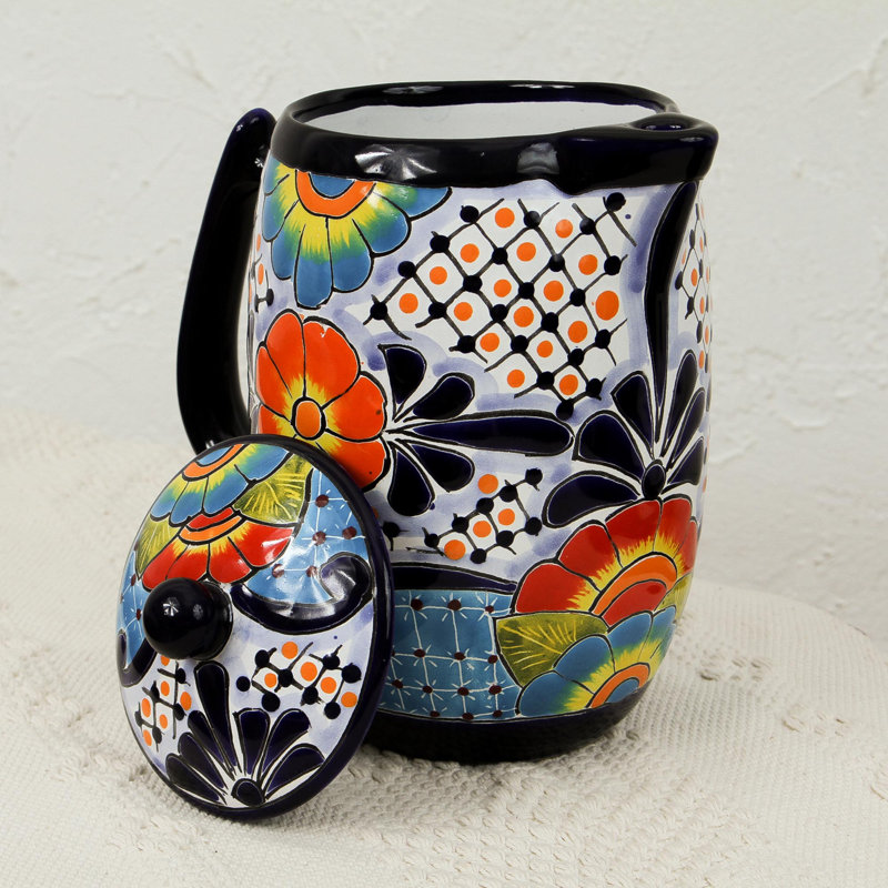 Etheline Handmade Raining Flowers Ceramic Coffee Carafe