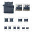 Shay Window Pane Dark Denim Cotton Comforter Set  8 Piece-39251237