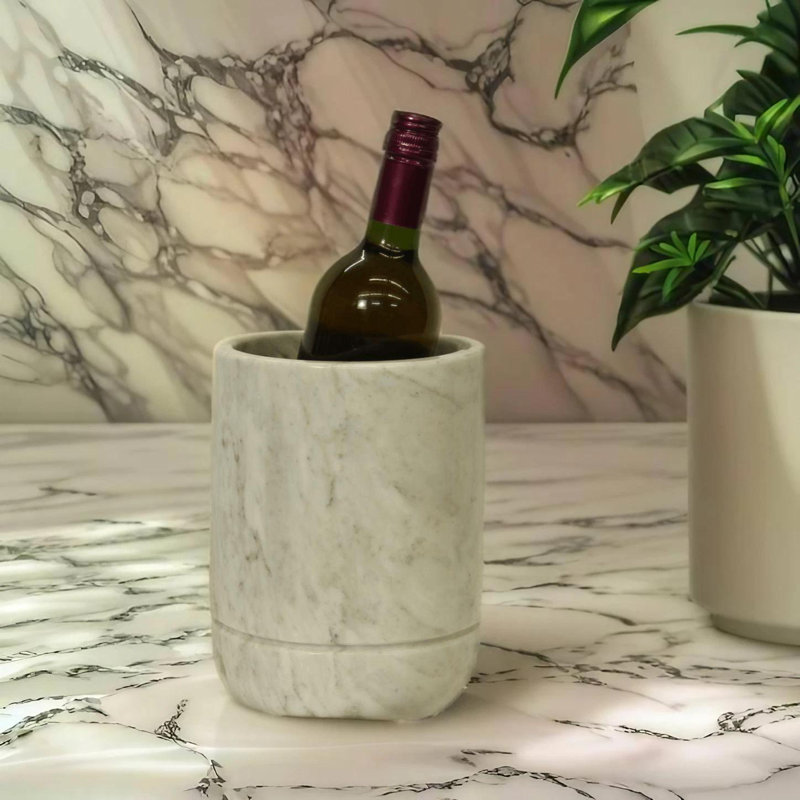 Vase en marbre pour refroidisseur à vin, Blanc