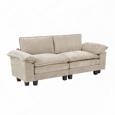 Causeuse en tissu d'ameublement en chenille