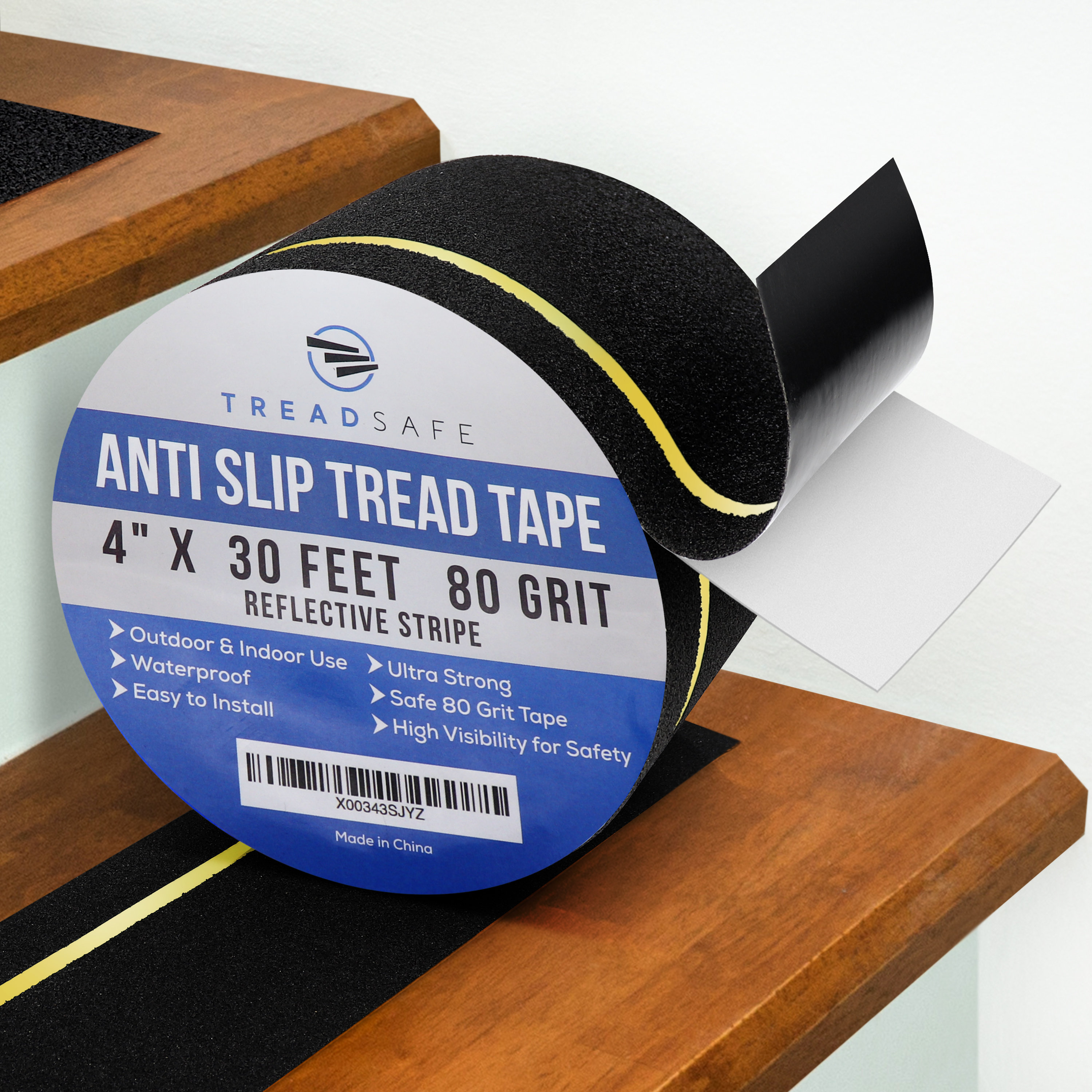 Anti-slip rubber ribbed tape
