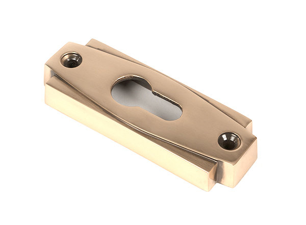 Bronze Aged Art Deco Euro Escutcheon (Set) - Image 2