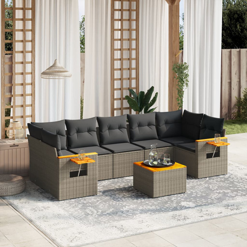  Garden Sofa Set Grey