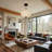 White Pumpkin Glass Pendant Light Black Iron Frame 3 Color Light Ceiling Lamp