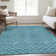 Premium Machine Washable Prisco Teal Rug