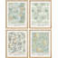 "Classic William Morris Abstracy", motif botanique floral encadré sur papier, impression de 4 pièces-97770764-97770769
