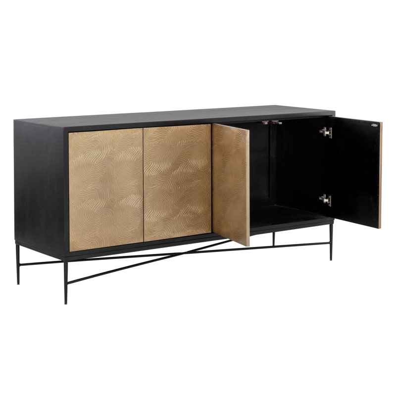 Buffet Algarve - Noir / Or champagne