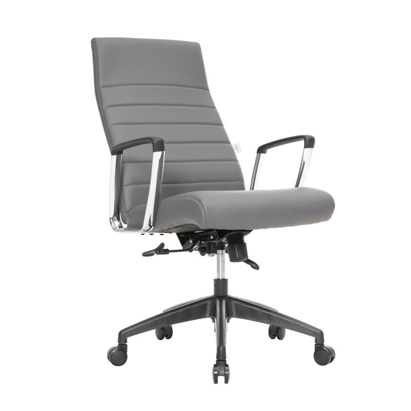 Hilton High-Back Ergonomic Faux Leather Executive Office Chair with Padded Arms, Swivel Base & Tilt Lock – Modern Adjustable Desk Chair for Home Office or Conference Room