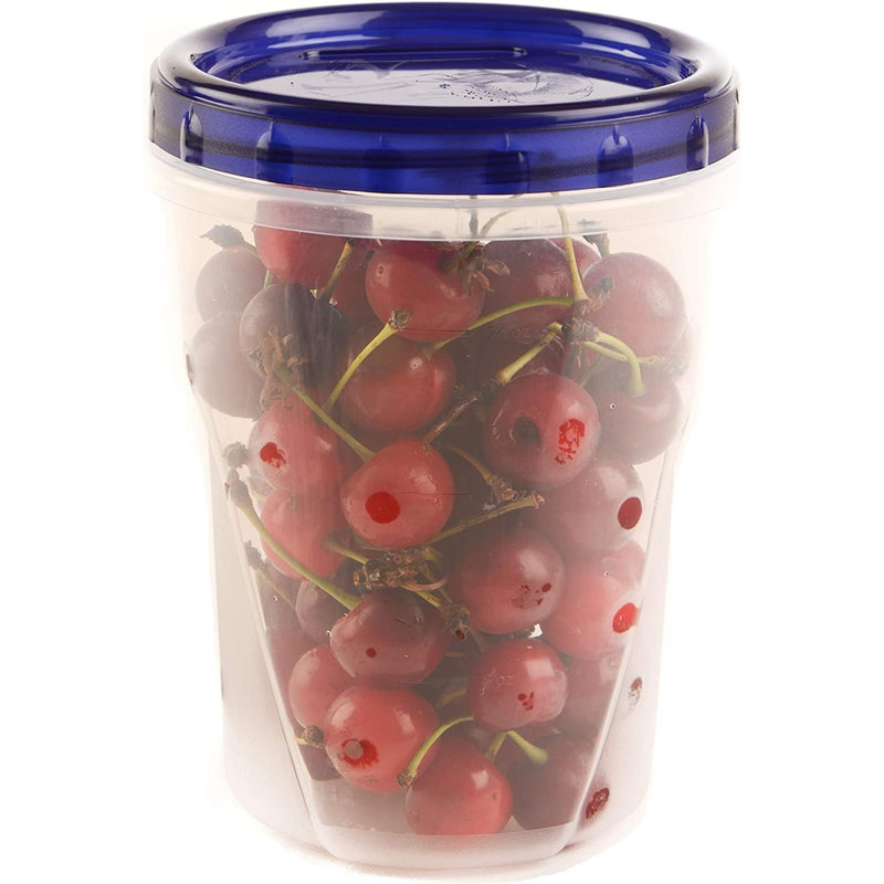  Rangement pour aliments 32 oz en plastique transparent avec couvercles Twist & Seal - hermétiques, réutilisables et étanches - pour la préparation des repas, le déjeuner et les collations (3)