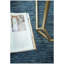 TAPIS BLEU MODERNE À LA MAIN-92841299