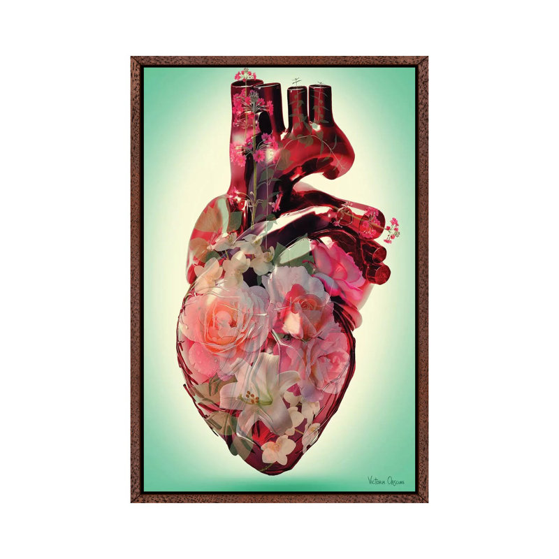 Human Garden by Victoria Obscure - Painting on Canvas, 66.04 cm H x 45.72 cm W, Classic Brown Wood Framed