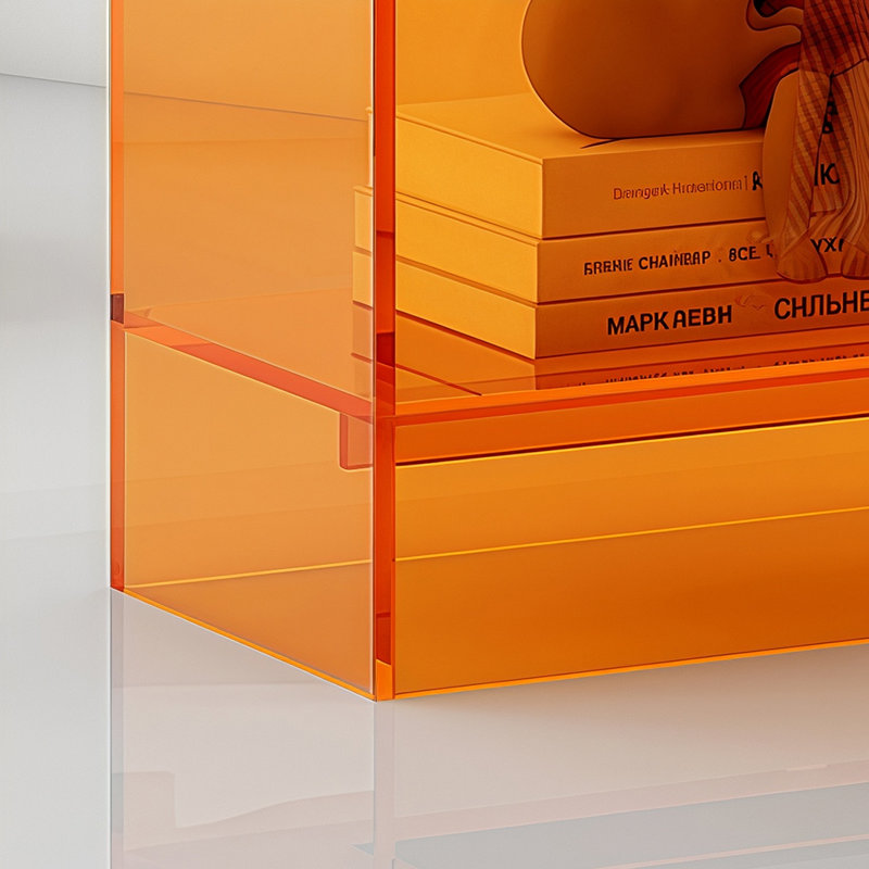 Bibliothèque de rangement simple et créative, (5 tablettes) H 59,8 po x l 15,7 po x P 9,8 po, Orange