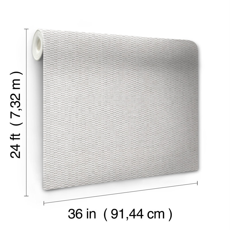 Rouleau de papier peint à carreaux L 24 pi x l 36 po, Blanc