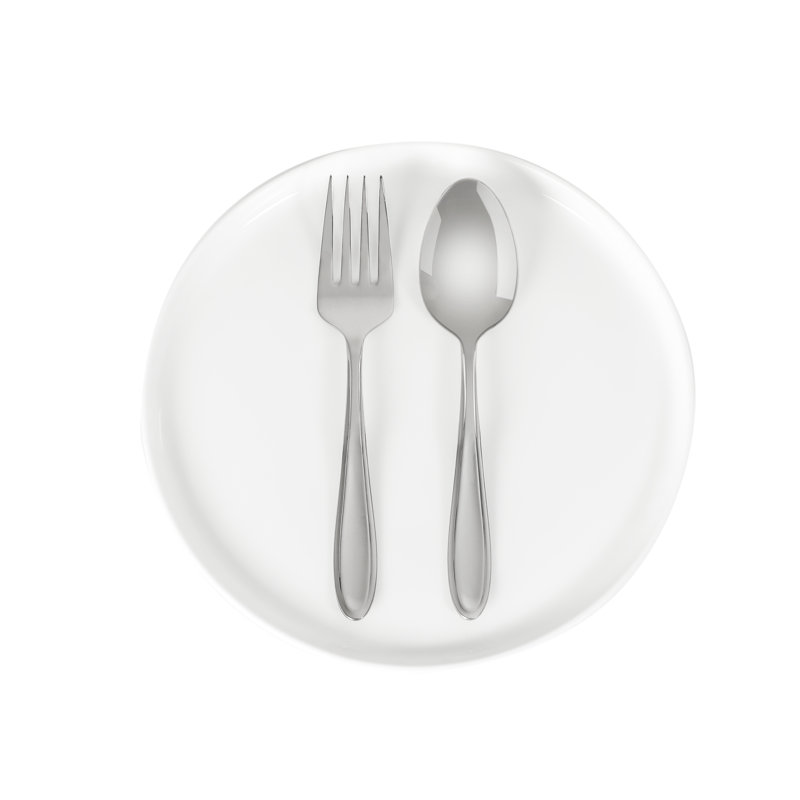 26-Piece Polished Stainless Steel Flatware Set with Beveled Edges