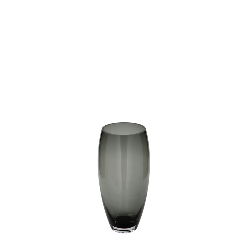 Africa Handmade Glass Table Vase, 28cm H x 14cm W x 14cm D, Grey