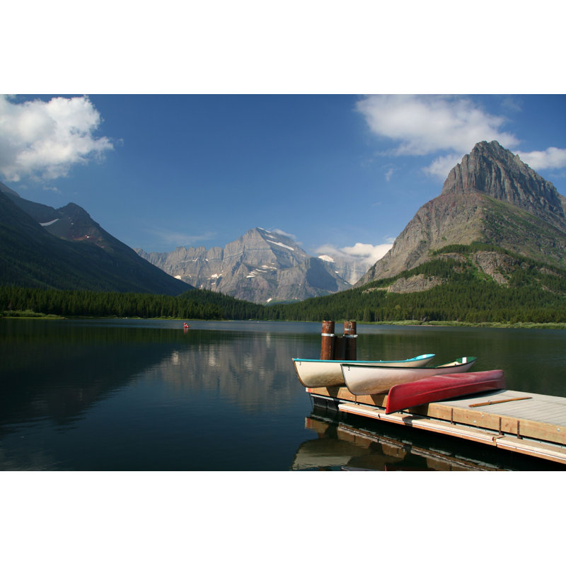 Lakeside Kayak - Photographie sur toile tendue, H 8 po x l 12 po