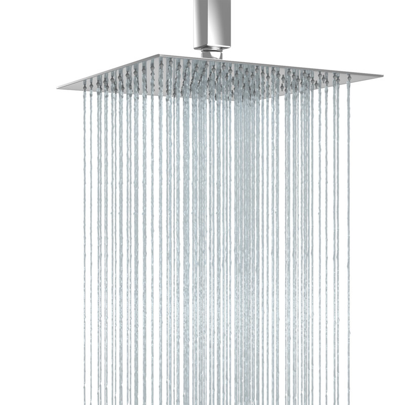 Rain Fixed Shower Head 2.5 GPM GPM, Polished Chrome