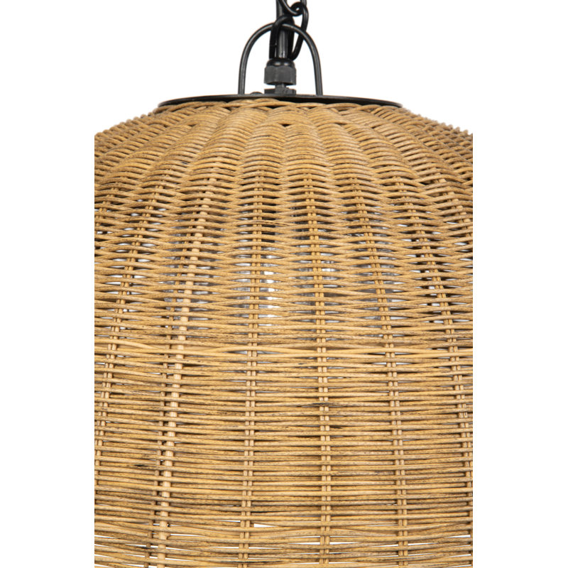 Outdoor Pendant, Matte Black/Brown