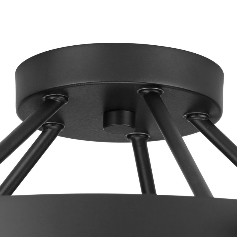 Semi Flush Mount, Matte Black