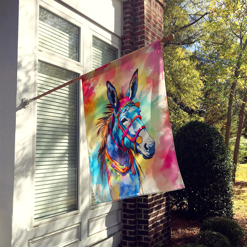 Drapeau de maison d'âne hippie