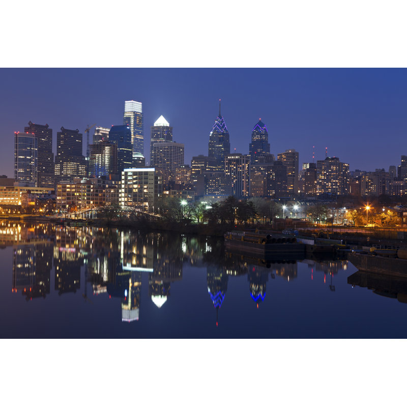 Ciske Philadelphia Skyline par Rudybalasko, H 32 po x l 48 po