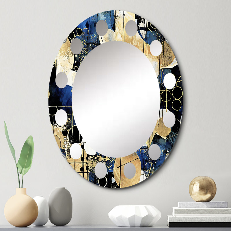 Jimenes - Miroir mural moderne ovale, 30 po x 20 po