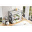 Lit superposé simple en métal, argent - robuste et peu encombrant, mesure, sans sommier, lit superposé facile à construire, solution économique-701601835