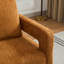 Fauteuil d'appoint pivotant revêtu de tissu bouclé-112730292