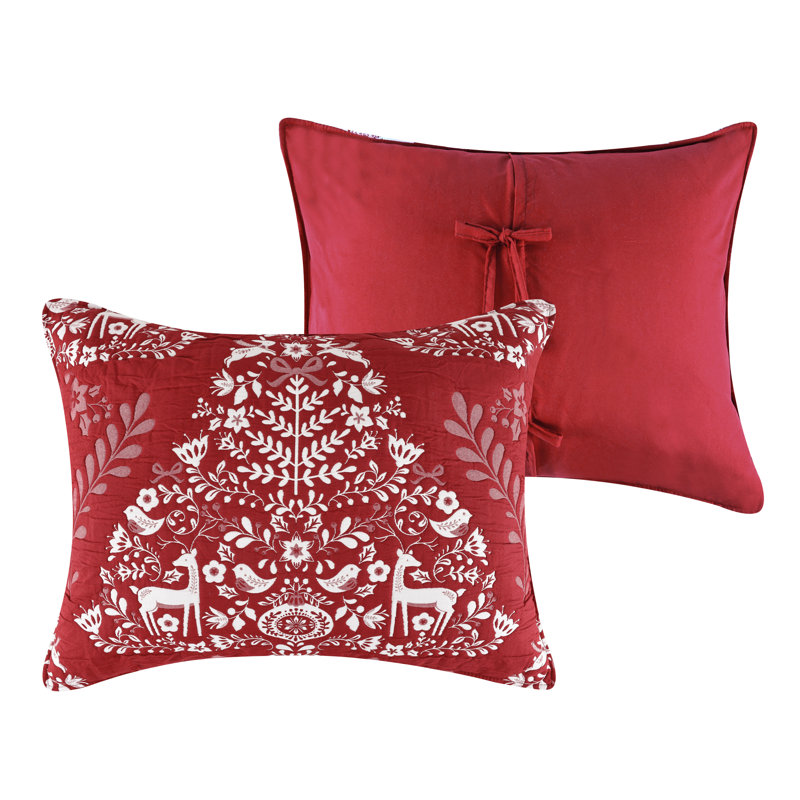 Greenland Home Fashions Noella Red Sham, King