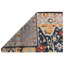 Tapis bleu foncé / orange / bleu clair noué à la main de haute qualité-69598722