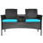 Wicker 2 - Person Patio Conversation Set with Cushions-1841575522
