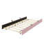 Lit plateforme grand en velours rose avec lit gigogne simple TG