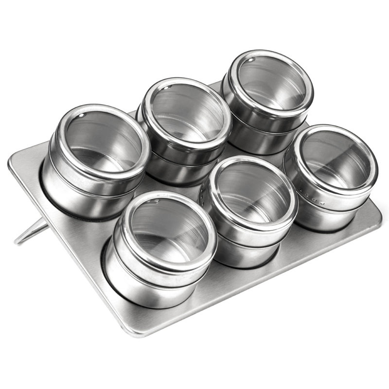 6 Piece Spice Jar Set with Tray