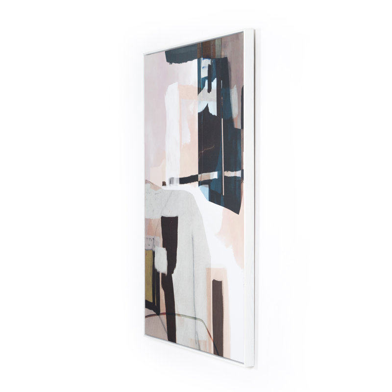 Automate Abstract Matte Canvas with White Maple Frame