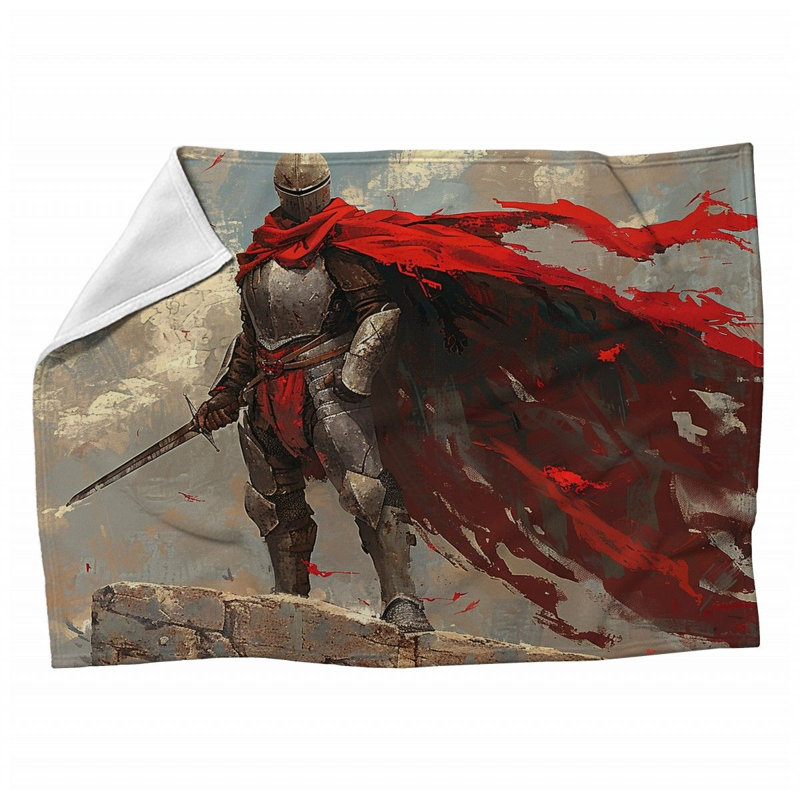 Machine Printed Throw Blanket, 50" x 60"