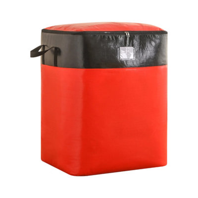  Heavy Duty Moving Bags or Toy Clothes Storage Bag, Large Storage Totes Bins with Strong Handles & Zippers for Moving, College Dorm Room Essentials, Orange
