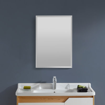 Armoire à pharmacie avec porte miroir et tablettes réglables en verre Adelita