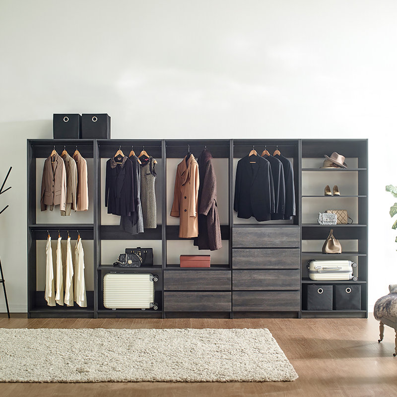 Kalinikos 157'' Closet System, Black