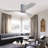 52 Inch Flush Mount Ceiling Fan Dc 3 Carved Wood Fan Blade Noiseless Reversible Motor Remote Control Without Light