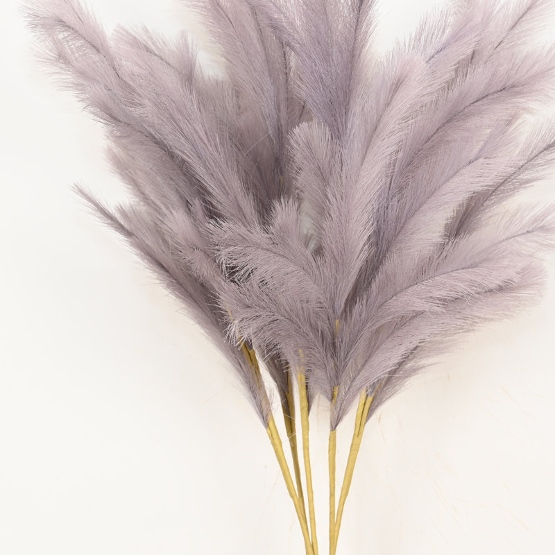 Branche d'herbe de pampas artificielle de 36 po pour bougie de vase, bougie en vrac à longue tige pour maison de mariage