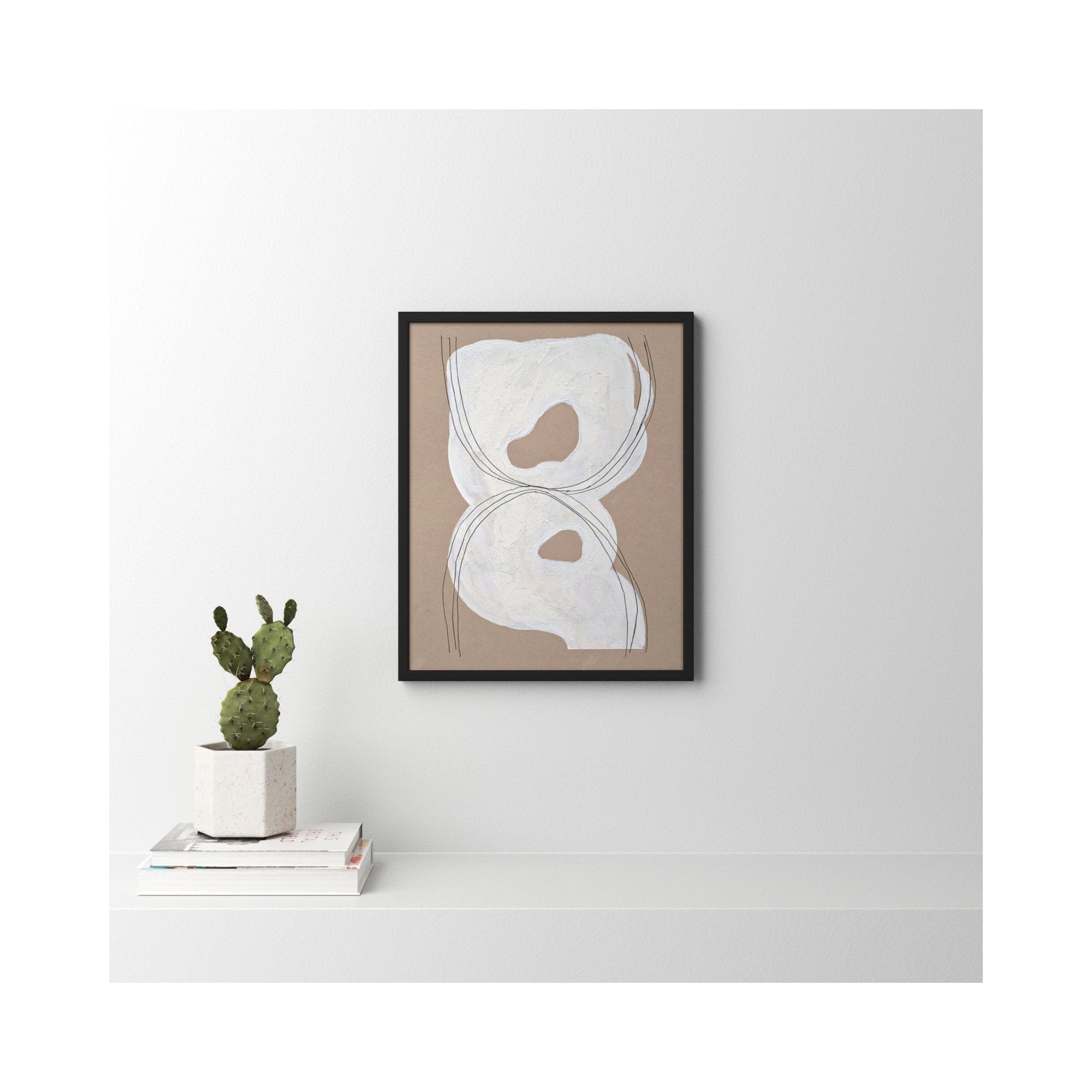 Free Form 1 by Andrea Stokes, 25" H x 20" W x 1.25" D, Black