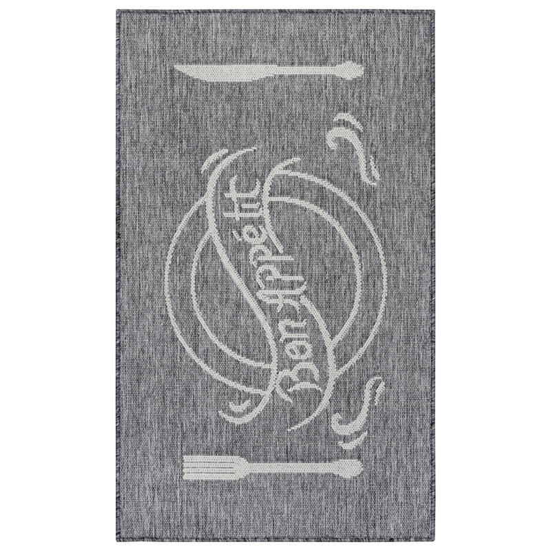 Bon Appetit Grey/Brown/Blue Rug, Rectangle 92 x 150 cm