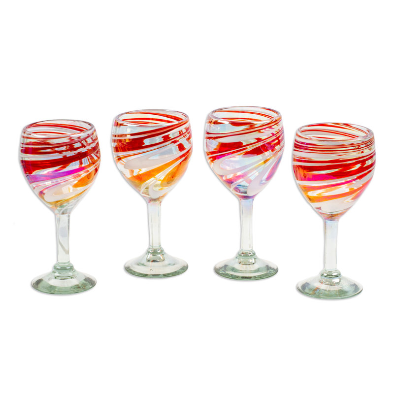 Ensemble de 4 verres à vin Nickolai Handmade Elegance Enchantment