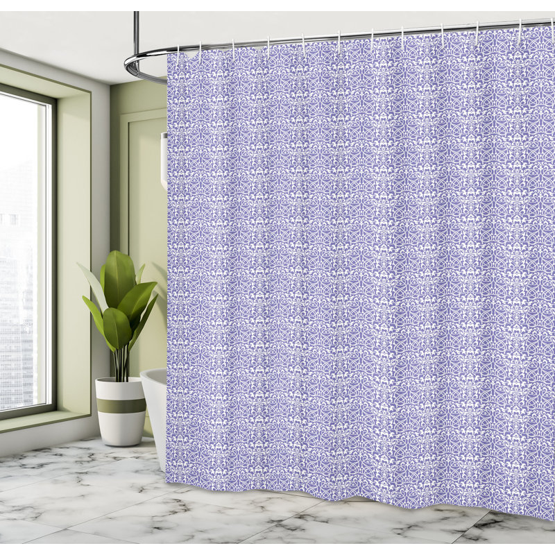 East Urban Home Lilac Shower Curtain Classical Damask, 70" H x 69" W