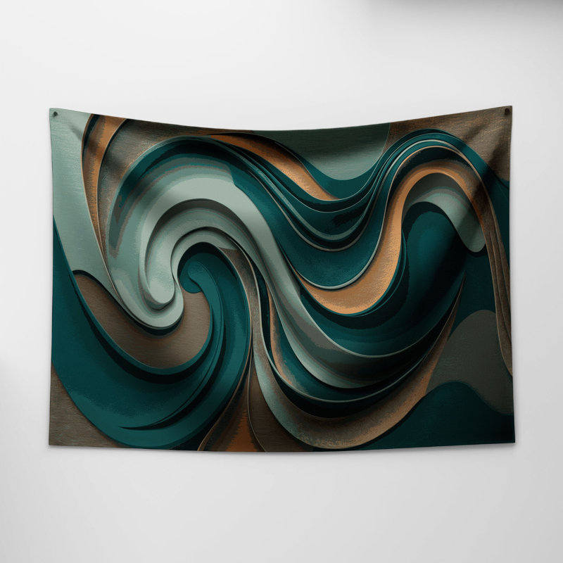Tapisserie murale Biomorphic Abstraction 3, 68 po x 80 po