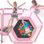 Trampoline avec filet de sécurité et balles-126757075