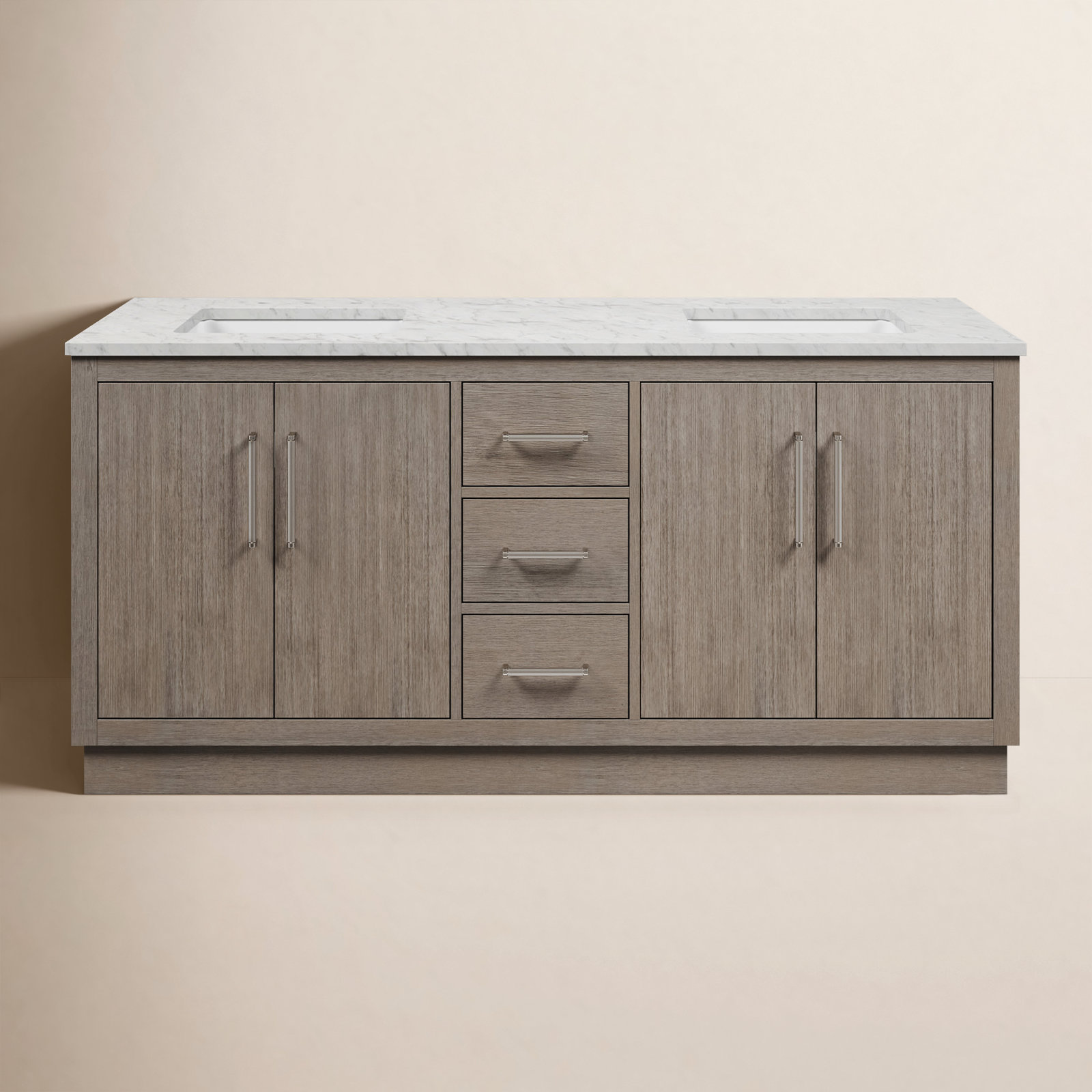 Kamila 72'' Double Bathroom Vanity, Chrome