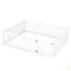Structure de lit pour grand lit en bois avec clôture et porte-1554489003-1554489001